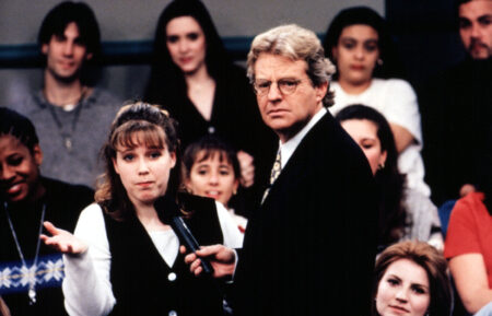 Jerry Springer with audience member