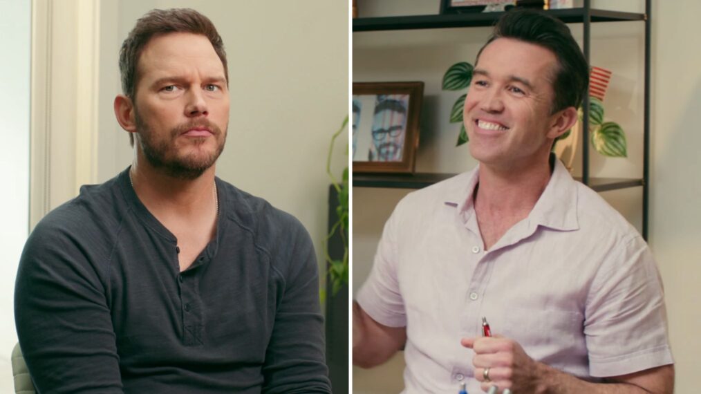 Chris Pratt Helps Rob Mcelhenney With Parks And Rec Themed Birthday Surprise For Ryan Reynolds 