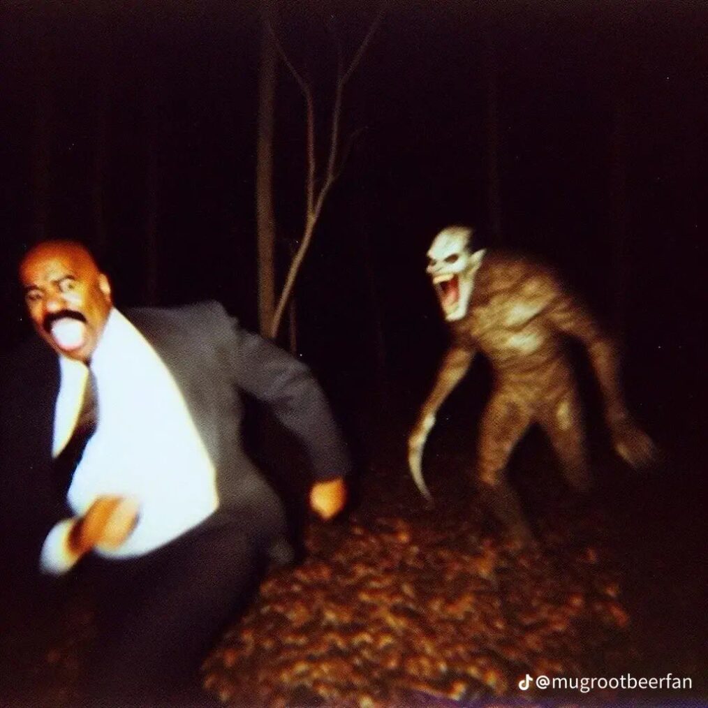 Steve Harvey Being Chased by Monsters Images Go Viral