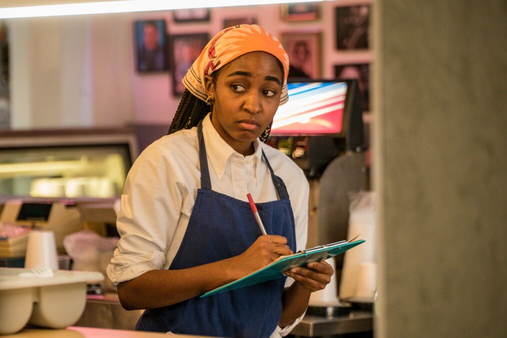 Ayo Edebiri as Sydney Adamu in 'The Bear'