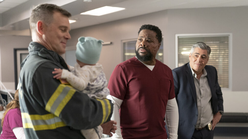 Peter Krause, Malcolm-Jamal Warner, and Danny Nucci in '9-1-1' Season 7 Episode 7 - 'Ghost of a Second Chance'