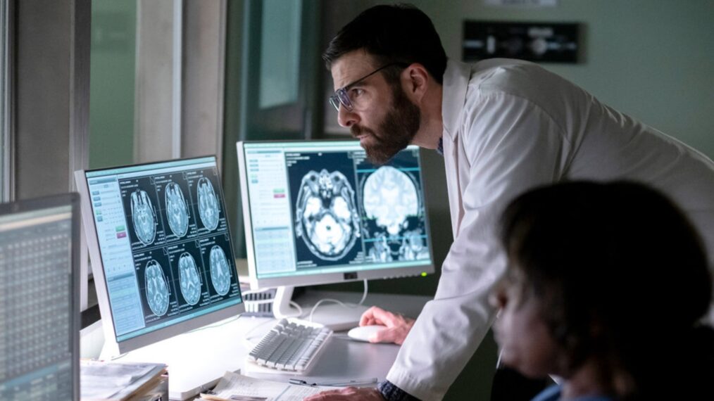 Zachary Quinto as Dr. Oliver Wolf in Brilliant Minds