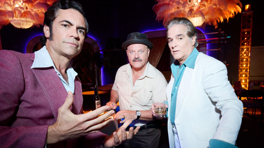 Danny Pino as Roman Compte, Michael Chiklis as Agent Zulio and Yul Vazquez as Nestor Cabal in Hotel Cocaine