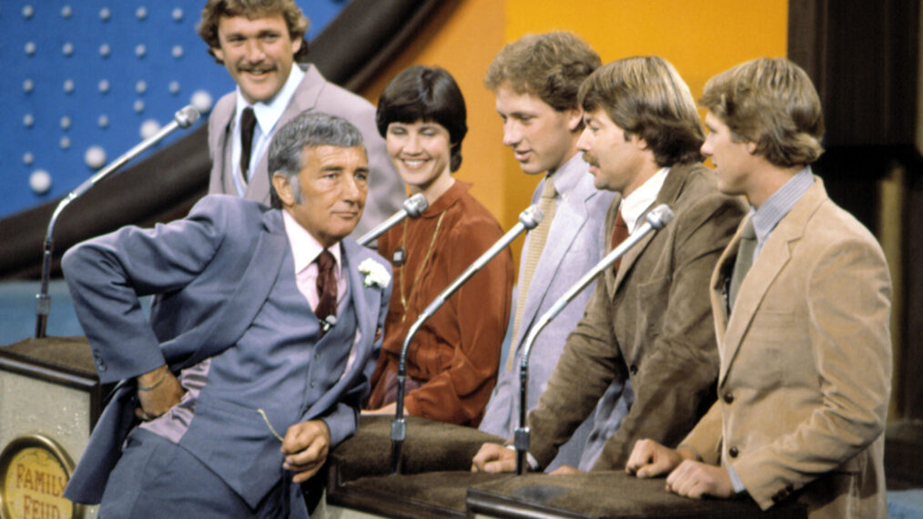 Host Richard Dawson on Family Feud in 1982