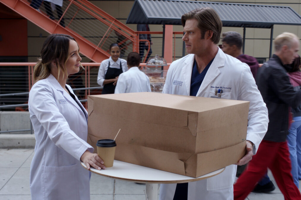 Camilla Luddington and Chris Carmack as Jo and Link on 'Grey's Anatomy'