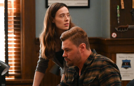 Marina Squerciati as Kim Burgess, Patrick John Flueger as Adam Ruzek in 'Chicago P.D.' Season 11 Episode 9 - 'Somos Unos'