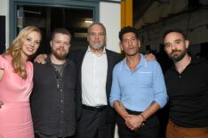 Deborah Ann Woll, Elden Henson, Vincent D'Onofrio, Jon Bernthal, and Charlie Cox represent 'Daredevil: Born Again' at D23 2024