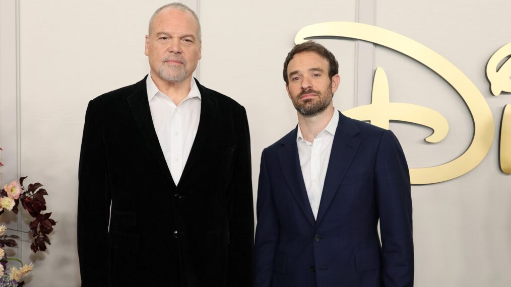 Vincent D'Onofrio and Charlie Cox at the 2024 Disney Upfront