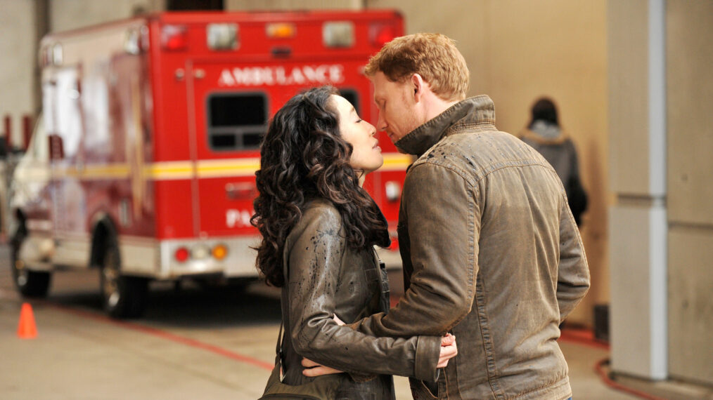 Sandra Oh as Cristina and Kevin McKidd as Owen in 'Grey's Anatomy'