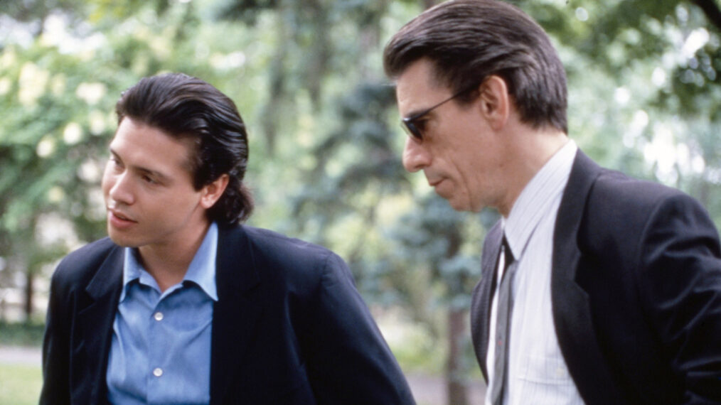 Jon Seda as Paul Falsone and Richard Belzer as John Munch in 'Homicide: Life on the Street'