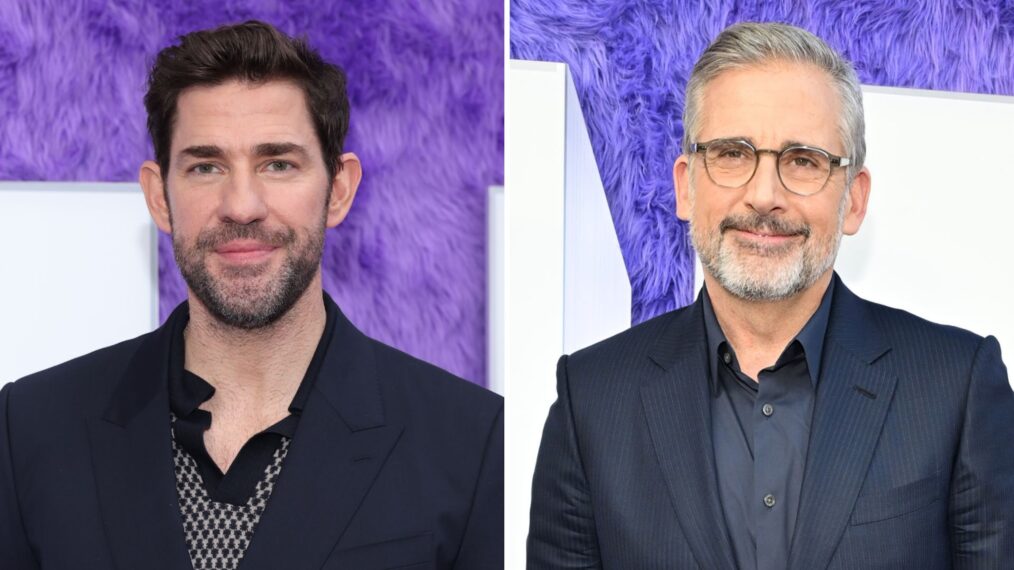 John Krasinski and Steve Carell at IF premiere