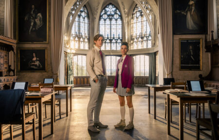 Damian Hardung and Harriet Herbig-Matten in 'Maxton Hall' Season 1.