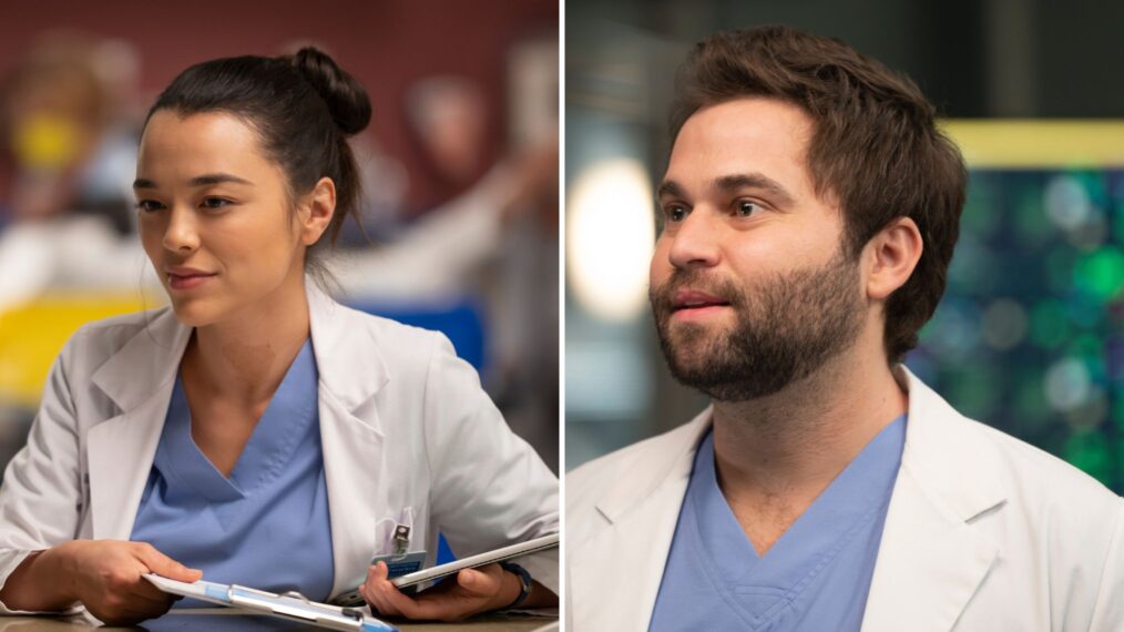 Midori Francis and Jake Borelli on 'Grey's Anatomy'