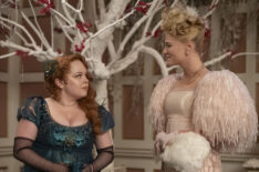 Nicola Coughlan as Penelope Featherington, Jessica Madsen as Cressida Cowper in 'Bridgerton' Season 3