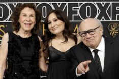 Rhea Perlman, Lucy DeVito, and Danny DeVito attend the 75th Primetime Emmy Awards