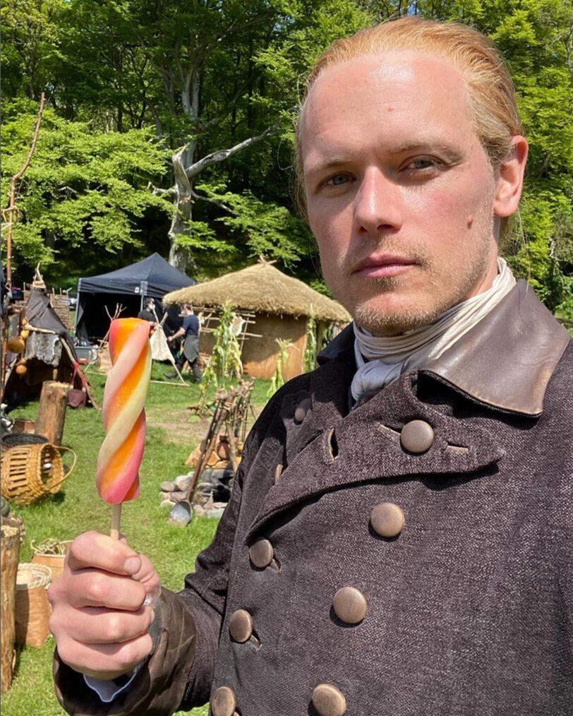 Sam Heughan Behind the scenes of 'Outlander' Season 8