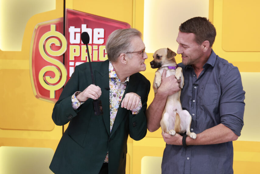 "Holidays - Episode #412L" -- Coverage of the CBS Original Daytime Series THE PRICE IS RIGHT, scheduled to air on the CBS Television Network. Pictured: Drew Carey and Brandon McMillan. Photo: Sonja Flemming/CBS ©2023 CBS Broadcasting, Inc. All Rights Reserved.