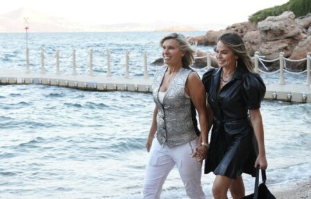 Captain Sandy Yawn and Leah Shafer in Below Deck Mediterranean - Season 9