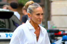 Sarah Jessica Parker is seen at the film set of the 'And Just Like That'