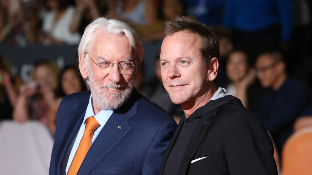 TORONTO, ON - SEPTEMBER 16: Donald Sutherland (L) and Kiefer Sutherland arrive at the 