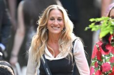Sarah Jessica Parker on the set of And Just Like That, Black mini