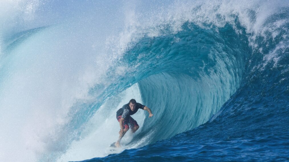 US surfer Balaram Stck trains for the World Surfing League (WSL) SHISEIDO Tahiti Pro May 22 to 31, and the Paris Olympics, in Teahupo'o, Tahiti, on May 14, 2024. (Photo by Brian Bielmann / AFP) / RESTRICTED TO EDITORIAL USE