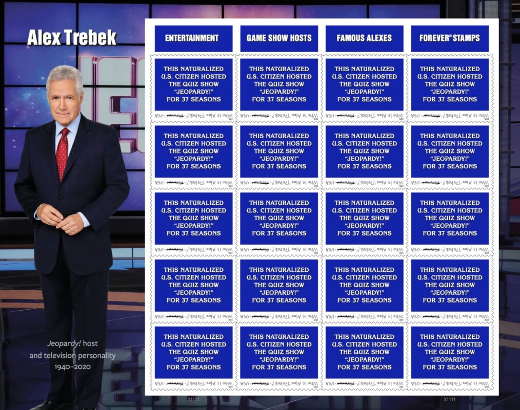 Late ‘jeopardy!’ Host Alex Trebek Honored With New Usps Forever Stamp 