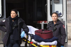 Hanako Greensmith as Violet Mikami, Jocelyn Hudon as Novak in 'Chicago Fire' Season 12 Episode 9 'Something About Her'