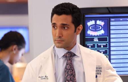 Dominic Rains as Dr. Crockett Marcel in 'Chicago Med' Season 9 Episode 12
