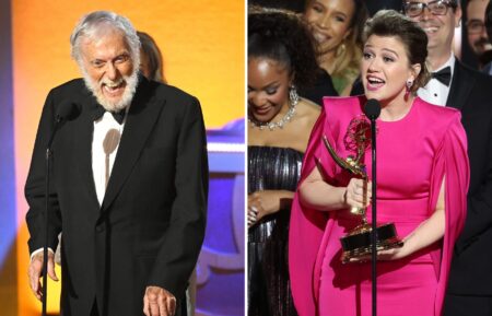 Dick Van Dyke and Kelly Clarkson at the 2024 Daytime Emmy Awards ceremony