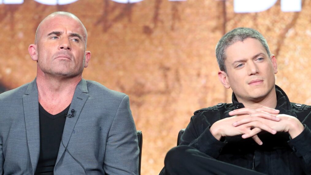 Dominic Purcell and Wentworth Miller on stage