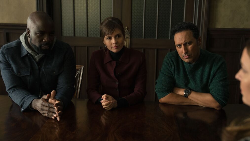 Mike Colter as David Acosta, Katja Herbers as Kristen Bouchard and Aasif Mandvi as Ben Shakir in 'Evil' Season 4 Episode 4 