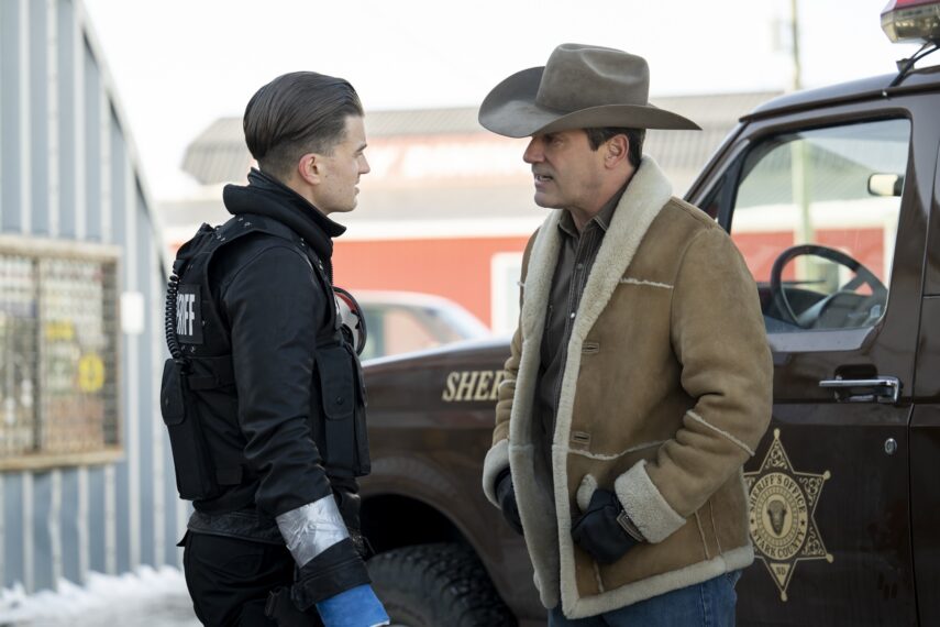 Joe Keery and Jon Hamm in 'Fargo' Year 5