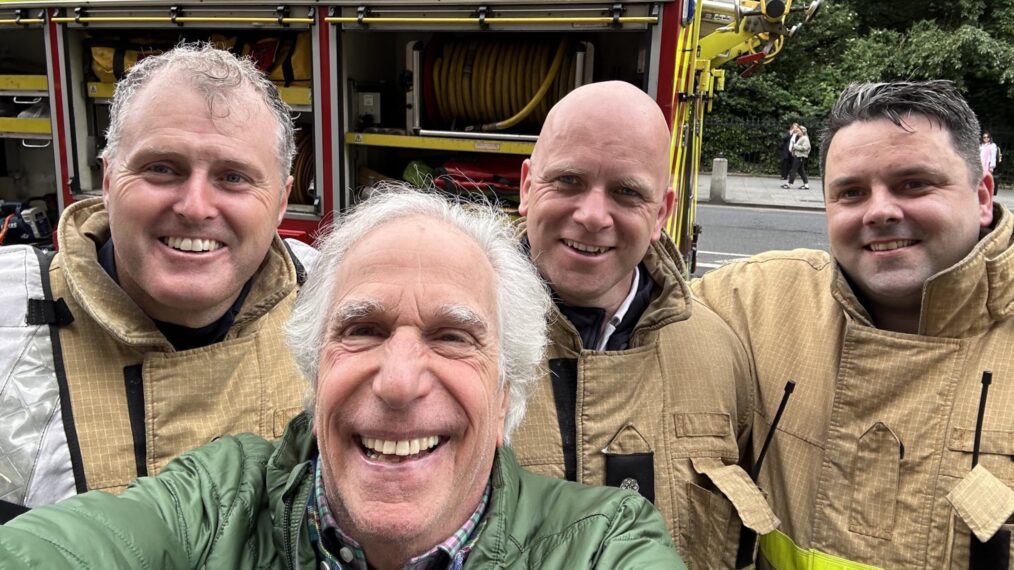 Henry Winkler with Dublin Fire Brigade