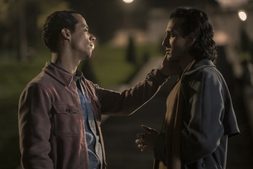 Jacob Anderson as Louis and Assad Zaman as Armand in 'Interview With the Vampire' Season 2 Episode 6