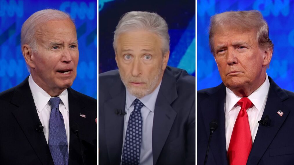 Joe Biden, Jon Stewart, Donald Trump