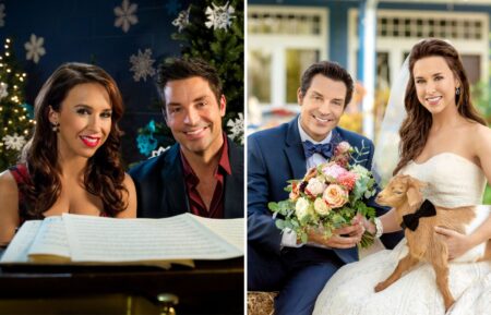 Lacey Chabert and Brennan Elliott in 'A Christmas Melody' and 'All of My Love: The Wedding'