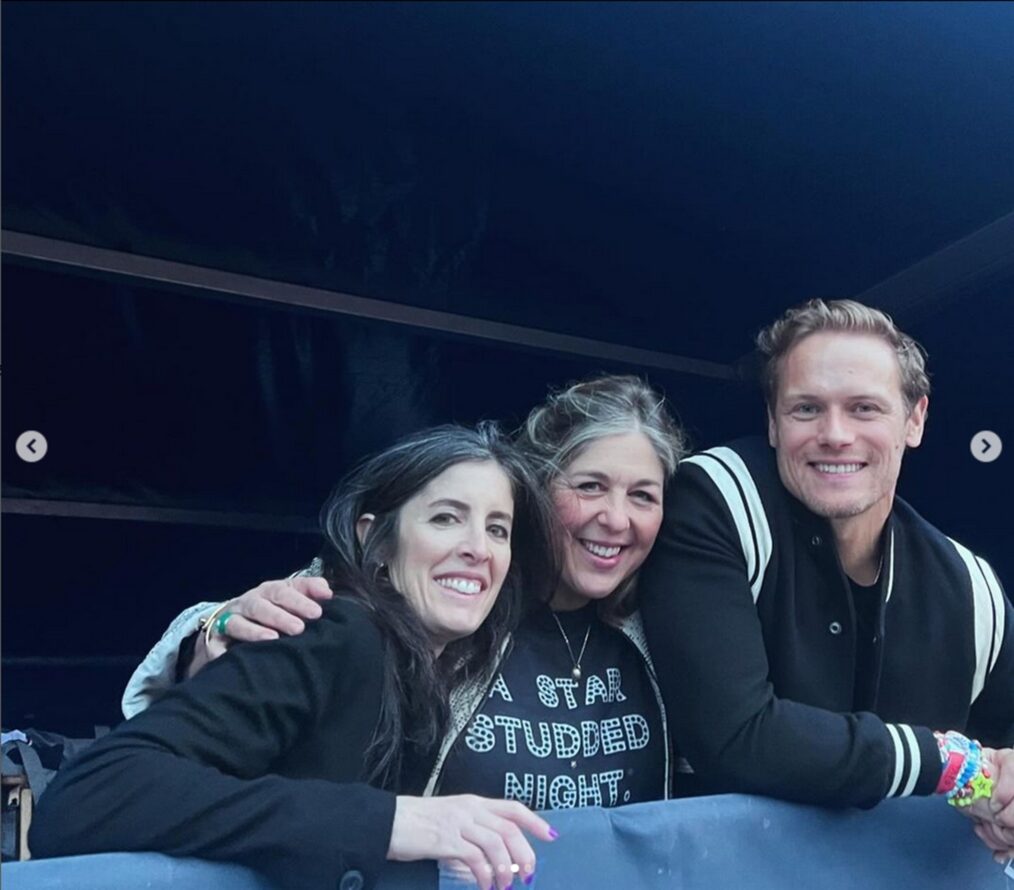 Maril Davis, Louisa McCulloch, and Sam Heughan at Taylor Swift's The Eras Tour