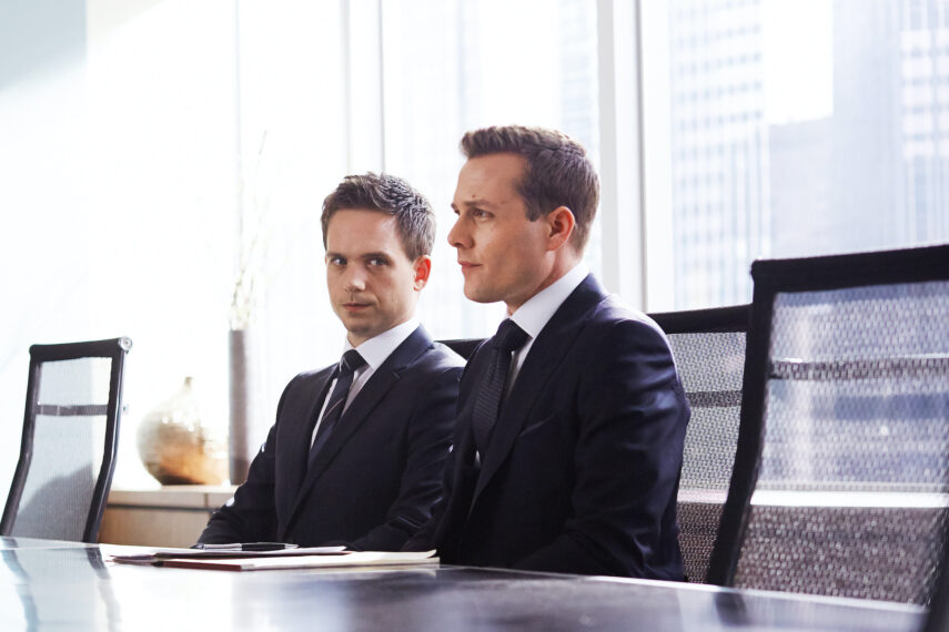 Patrick J. Adams and Gabriel Macht in Season 3 of 'Suits'