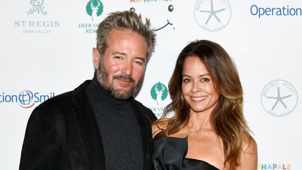 Scott Rigsby and Brooke Burke on red carpet