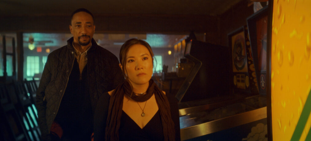 Damon Gupton as Father Reuben and Ally Maki as Hana in 'The Big Door Prize' Season 2 Finale "Deercoming"