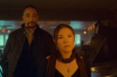 Damon Gupton as Father Reuben and Ally Maki as Hana in 'The Big Door Prize' Season 2 Finale 'Deercoming'