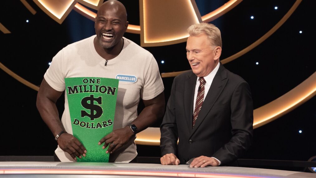 Marcellus Wiley and Pat Sajak on Wheel of Fortune