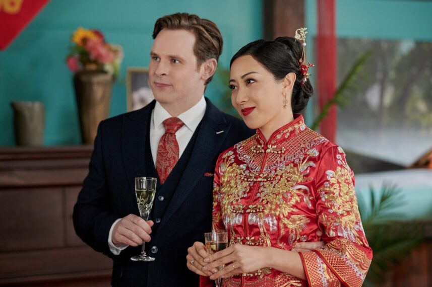 Ben Rosenbaum as Mike and Amanda Wong as Mei in the 'When Calls the Heart' Season 11 Finale "Anything for Love"