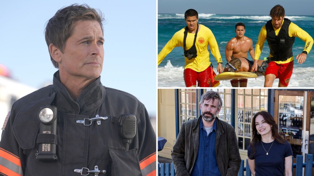 Rob Lowe in '9-1-1: Lone Star,' Alex Aiono, Kekoa Kekumano and Adam Demos in 'Rescue: HI Surf,' and Rossif Sutherland and Kristin Kreuk in 'Murder in a Small Town'