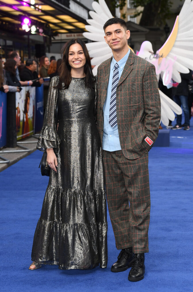 Archie Renaux with his partner Annie O'Hara attend the 'Catherine Called Birdy' UK premiere at the Curzon Mayfair on September 20, 2022 in London, England.