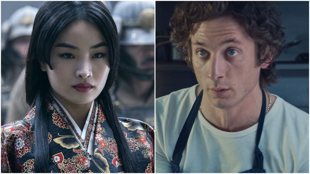 Anna Sawai in Shogun, and Jeremy Allen White in The Bear