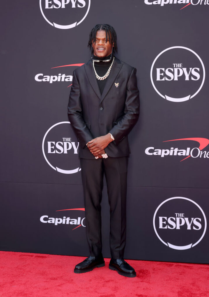 Lamar Jackson attends the 2024 ESPY Awards