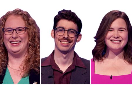 Kathy Davis, Isaac Hirsch, and Anna Paone on Jeopardy