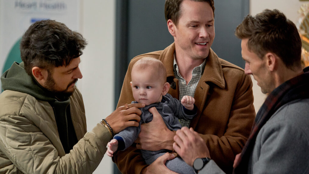 Tyler Hynes, Andrew Walker, and Paul Campbell in 'Three Wise Men and a Baby'